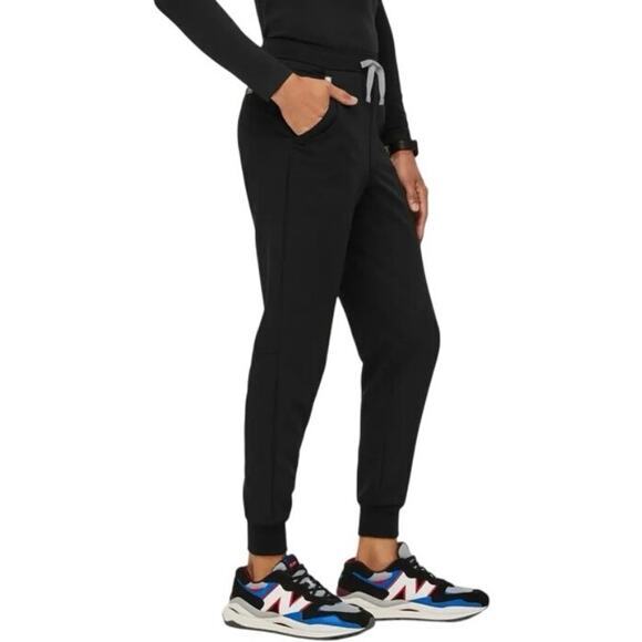 FIGS Tansen Jogger Scrub Pants Men Medium Jogger Black Drawstring Waist‎ - Picture 4 of 17